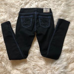 New True Religion thick stitching jeans